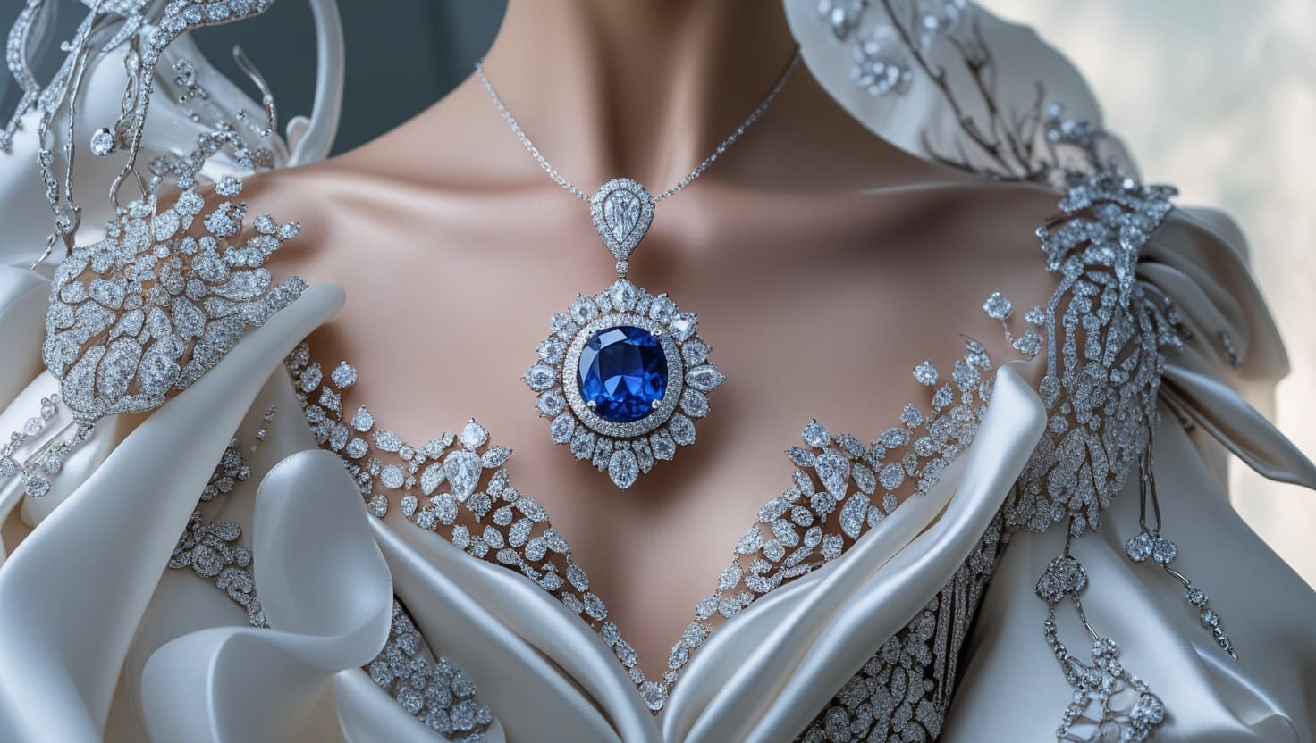 Image of Aura Sapphire Pendant Necklace